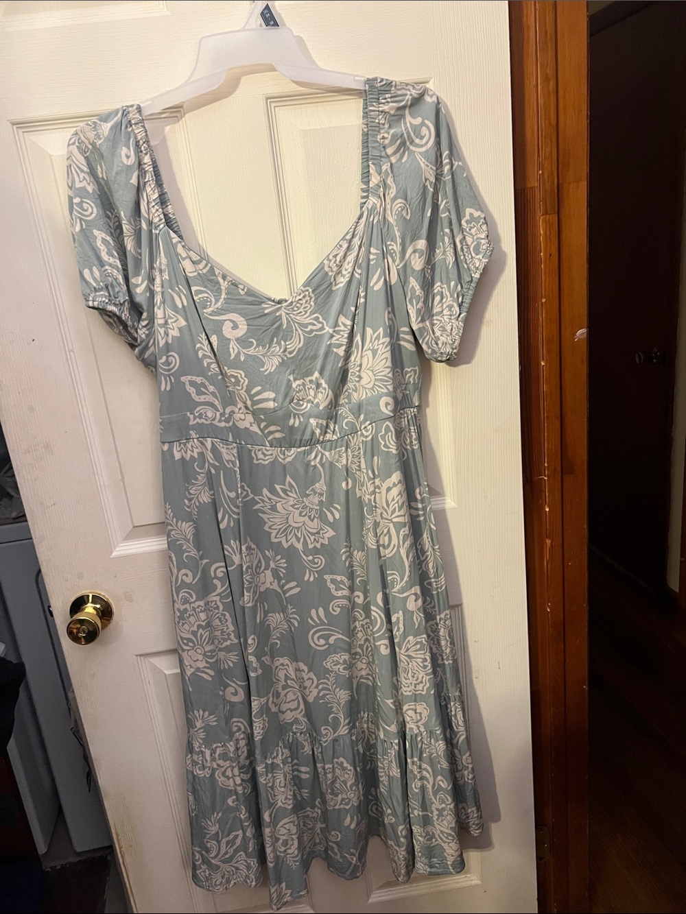 torrid Pale Blue and White Floral Midi Dress